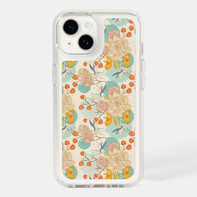 Colorful Floral Garden Pattern Speck iPhone Case (Front)