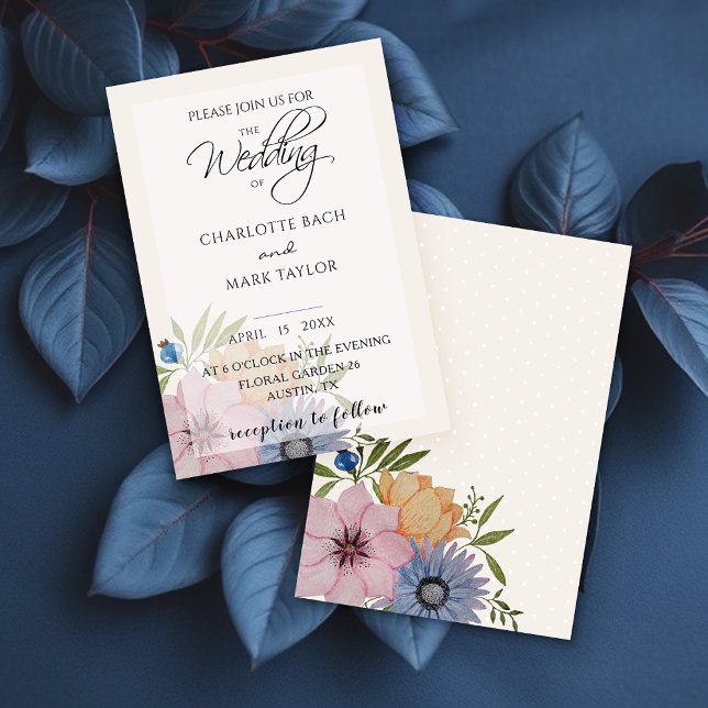 Colorful Floral Garden Watercolor Invitation (Creator Uploaded)