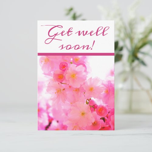 Colorful Floral Get Well Soon Card