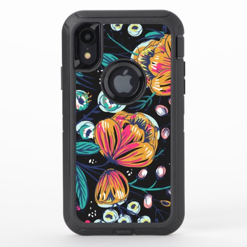 Colorful Floral Girly  OtterBox Defender iPhone XR Case