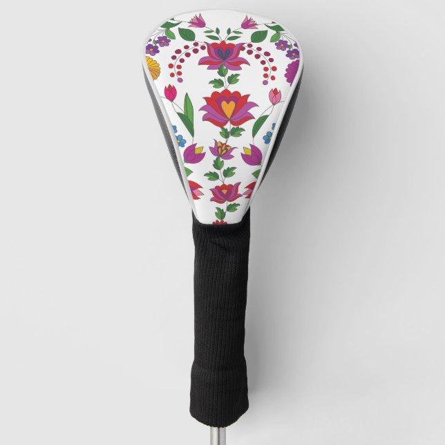 Colorful Floral Golf Head Cover (Front)