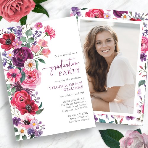Colorful Floral Graduation Party