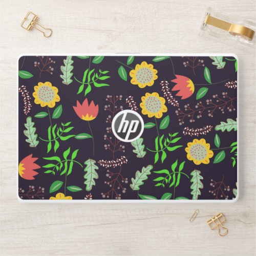 Colorful Floral HP Laptop Skin