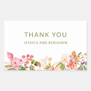 Thank You Stickers Rectangle Gift Thank You Stickers Labels - Temu