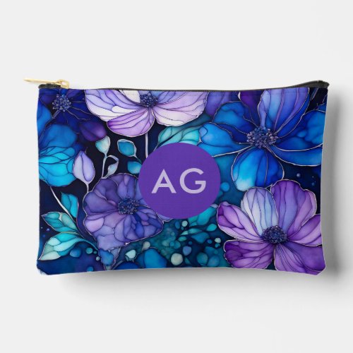 Colorful Floral Ink Art Accessory Bag