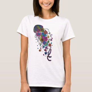 Colorful Floral Jellyfish Mandala Classic T-Shirt