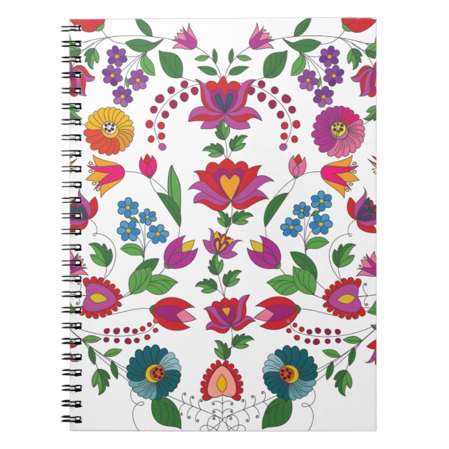 Colorful Floral Kalocsa Notebook (Front)