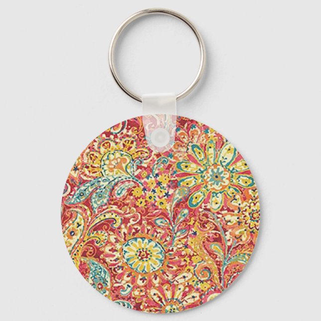 Colorful Floral Key Chain (Front)
