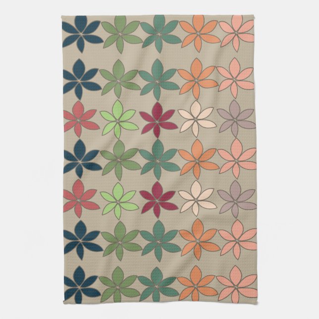 Colorful Floral  Kitchen Towel (Vertical)
