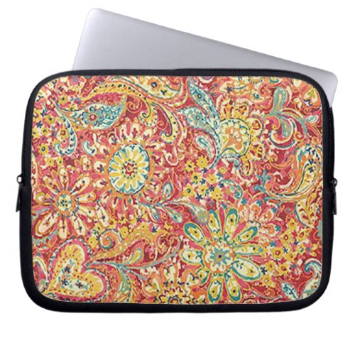 Colorful Floral Laptop Sleeve