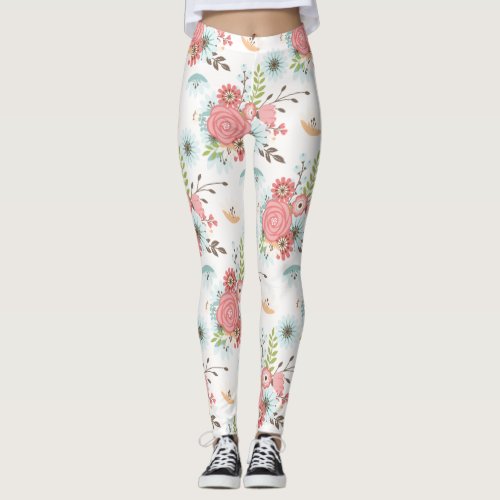 Colorful Floral Leggings