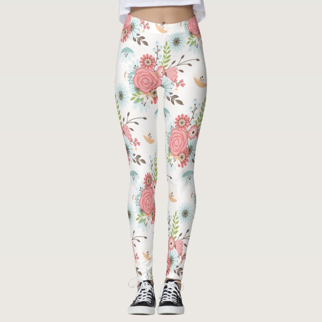 Colorful Floral Leggings (Front)