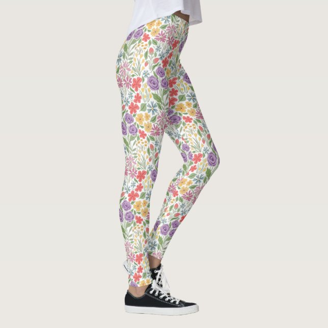Colorful Floral Leggings (Right)
