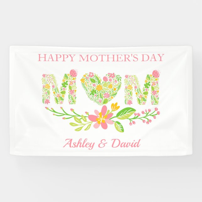 Colorful Floral Letters Banner (Horizontal)