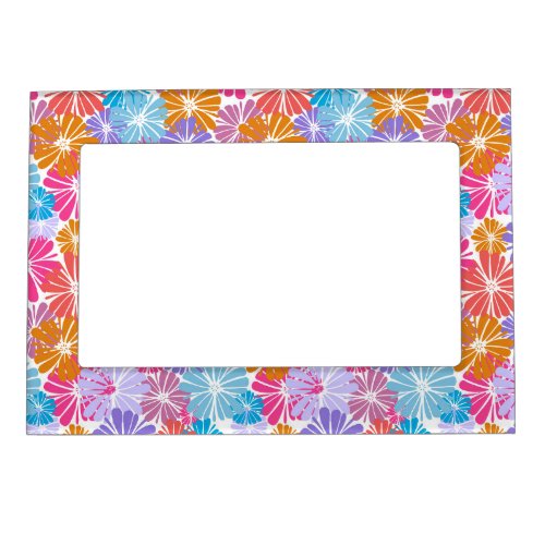 Colorful Floral Magnetic Picture Frame