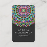 Colorful Floral Mandala Business Card