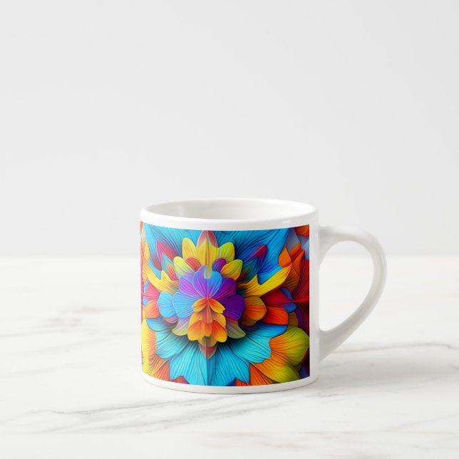 Colorful Floral Mandala Flower Design-56756 Espresso Cup (Right)