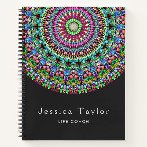 Colorful Floral Mandala Notebook