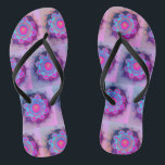 Colorful Floral Mandala Pattern  Flip Flops<br><div class="desc">Mandala designed flipflops. Perfect gift for any occassions and also to add to your slippers collections.</div>