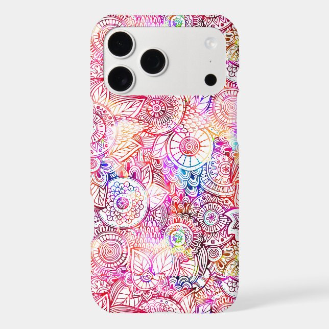 Colorful Floral Mandala Pattern Iphone Case (Back)