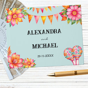 Colorful Floral Mexican Fiesta Wedding Guest Book