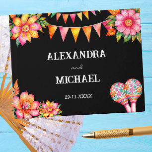 Colorful Floral Mexican Fiesta Wedding Guest Book