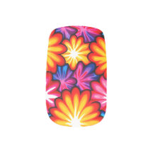 Colorful Floral Minx Nail Art Decals
