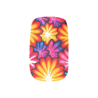 Colorful Floral Minx Nail Art Decals