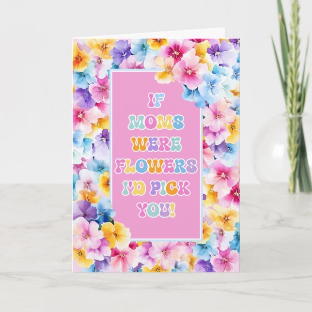 Colorful Floral Mothers Day Card (Front)