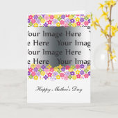 colorful floral mother's day photo card (Yellow Flower)