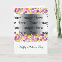 colorful floral mother's day photo card