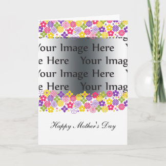 colorful floral mother's day photo card