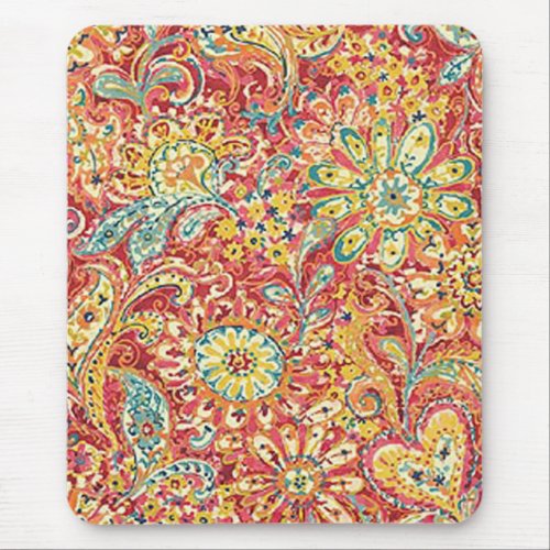 Colorful Floral Mouse Pad