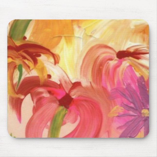 Colorful Floral Mousepad (Front)