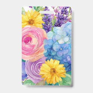 Colorful Floral Name Badge |