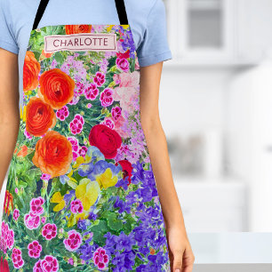 Colorful Floral Name Gift – Birthday for Mom Apron