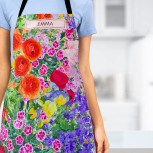 Colorful Floral Name Gift – Birthday for Sister Apron