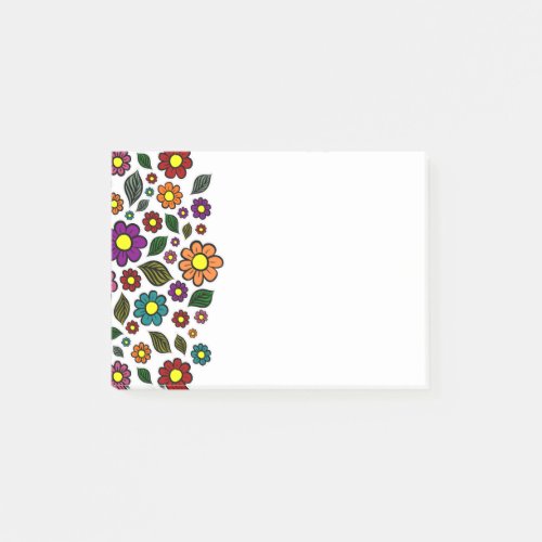 Colorful Floral Nature Pattern Post_it Notes