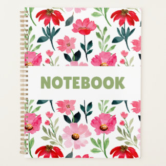 Colorful Floral Notebook – Minimalist Flower Patte