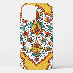 Colorful floral ornament seamless pattern iPhone 12 case