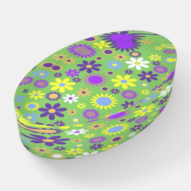 Colorful Floral Paperweight (Angled)