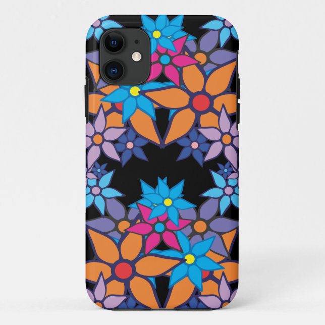 Colorful Floral Pattern #3 Case-Mate iPhone Case (Back)