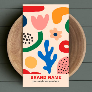 Colorful Floral Pattern Abstract Branding Business Card