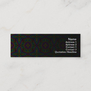 Colorful Floral Pattern Alternate Small Mini Business Card