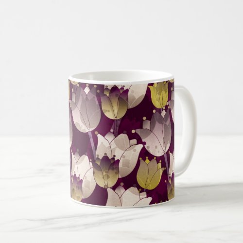 Colorful Floral Pattern Background  Coffee Mug