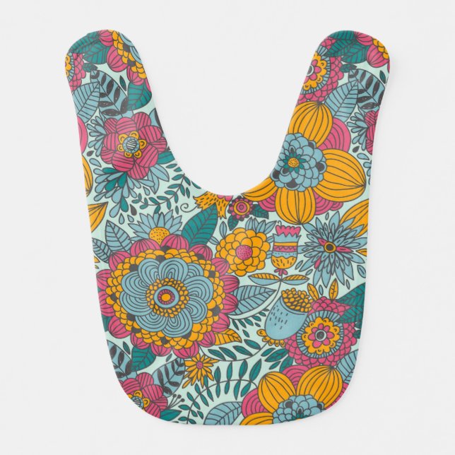 Colorful floral pattern bib (Front)