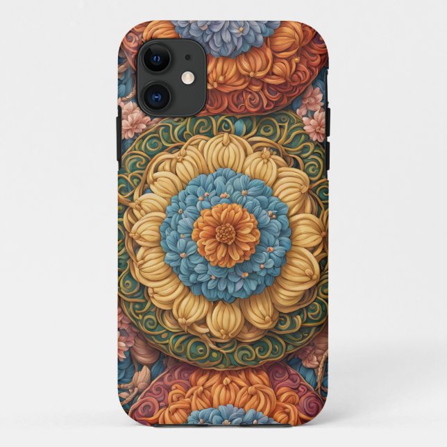 Colorful floral pattern Case-Mate iPhone case (Back)
