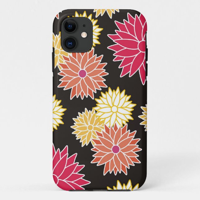 Colorful Floral Pattern Case-Mate iPhone Case (Back)