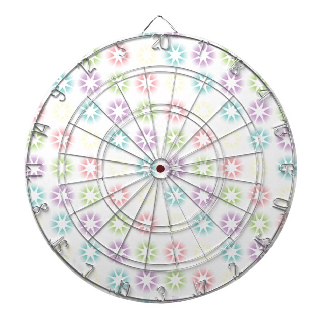 Colorful floral pattern dartboard (Front)