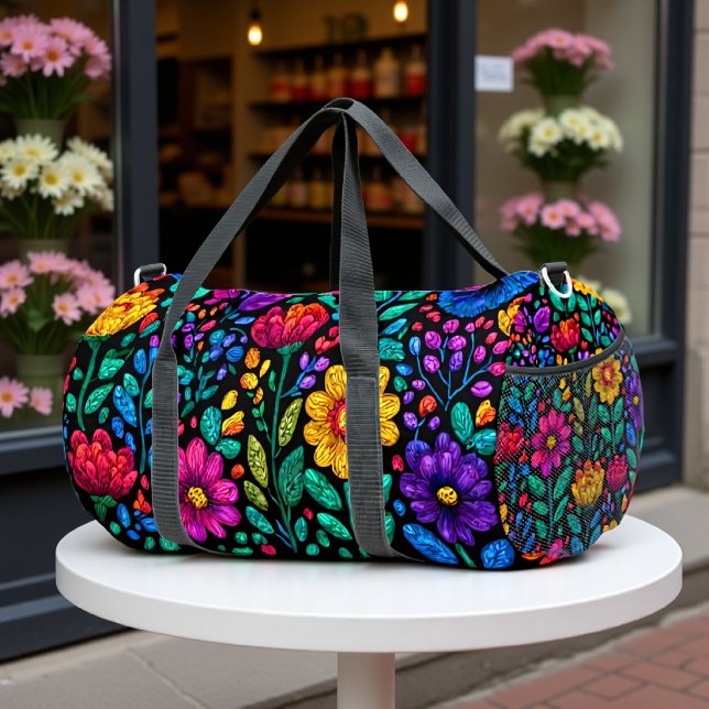 Colorful Floral Pattern  Duffle Bag (Creator Uploaded)